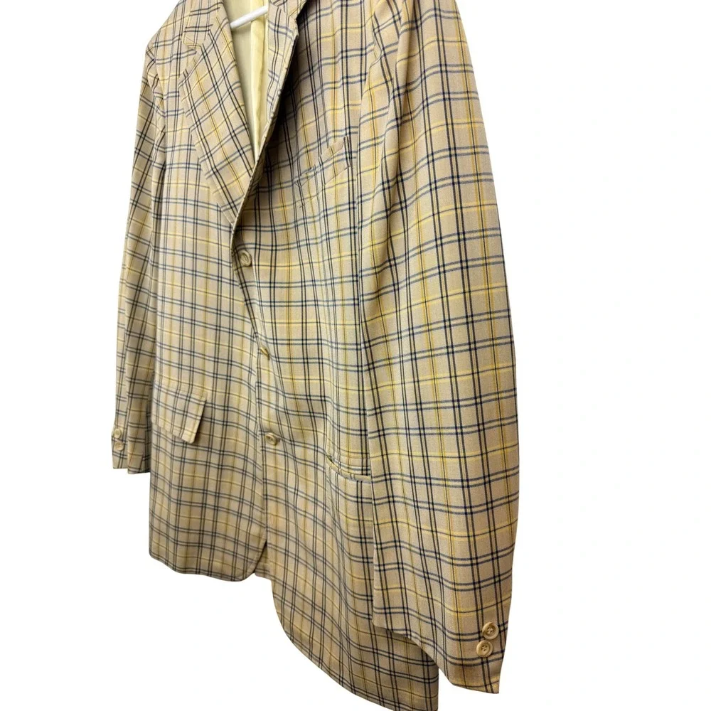 Vintage Corbin Gentlemen's Clothing Plaid Blazer Check Sport Coat Mens - Picture 3 of 12